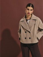 Casaco curto em fazenda