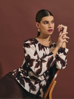 Blusa estampada com n�