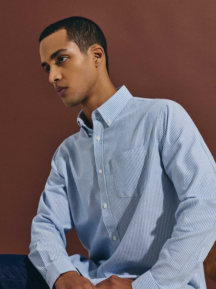 Camisa cl�ssica �s riscas