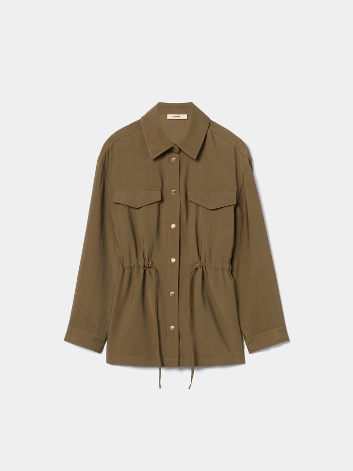 Sobrecamisa com cord�o ajust�vel