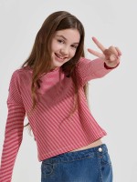 Camisola �s riscas sem ombros