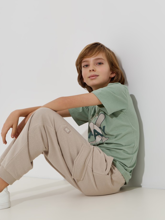 Cal�as cargo em felpa