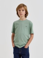 T-shirt com pormenor estampado