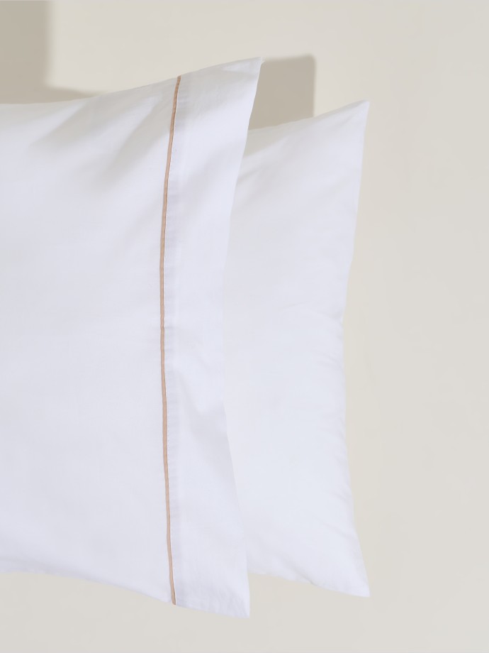 Pack de 2 fronhas de almofada em percal