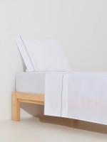 Conjunto de len��is de solteiro em percal