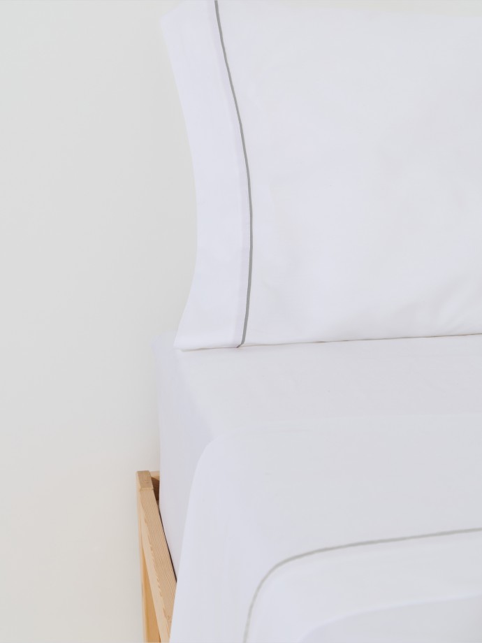 Conjunto de len��is de solteiro em percal