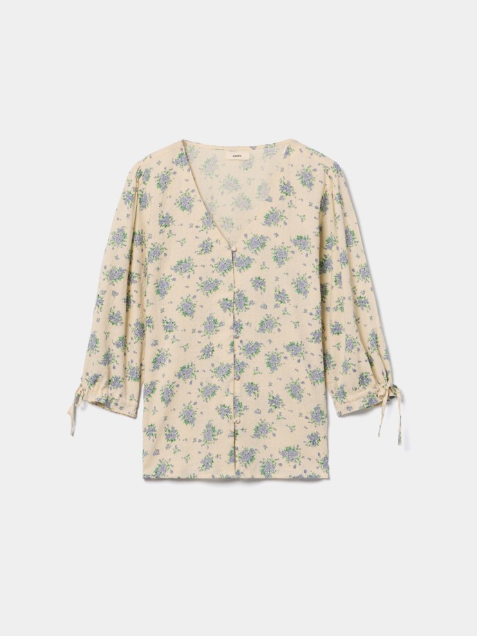Blusa estampada com flores