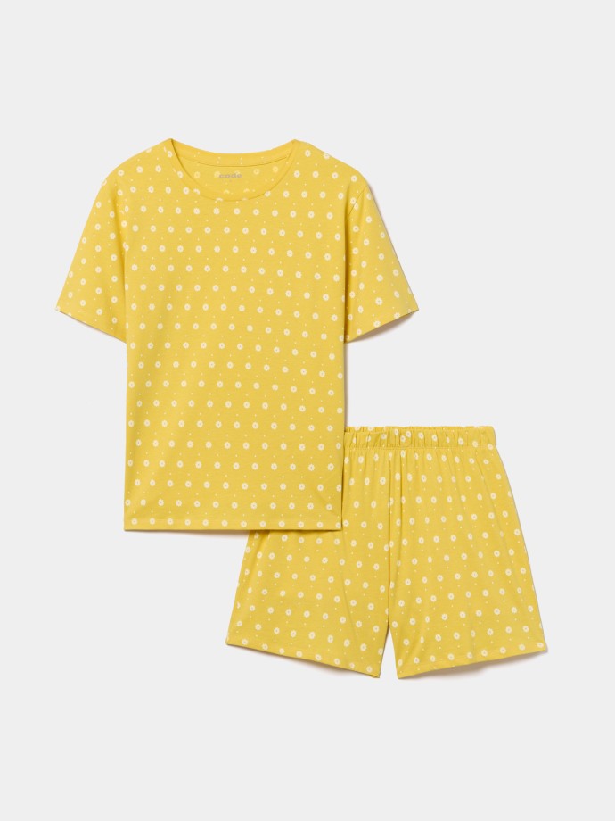 Pijama estampado com flores