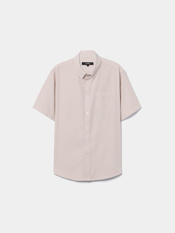 Camisa de manga curta �s riscas