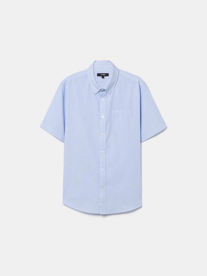 Camisa de manga curta às riscas Camisa de manga curta às riscas