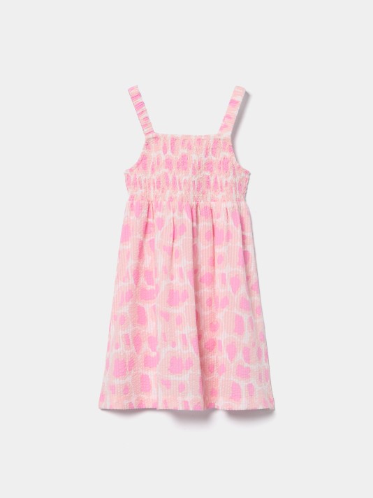 Vestido de alças texturado com padrão Vestido de alças texturado com padrão