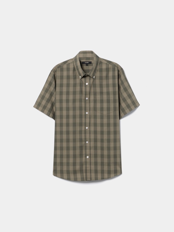 Camisa de manga curta aos quadrados