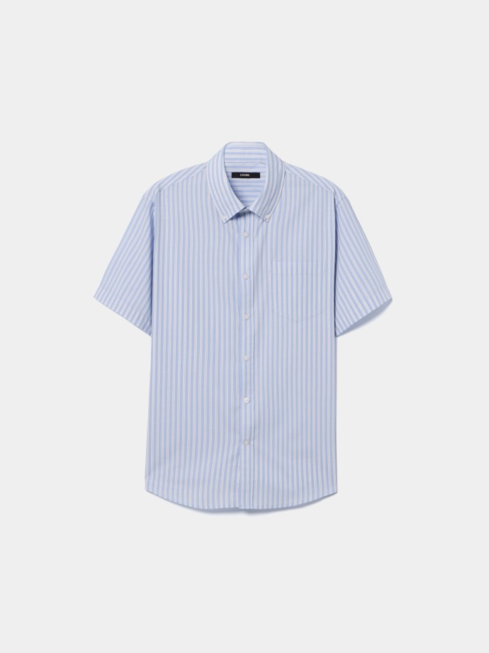 Camisa de manga curta �s riscas