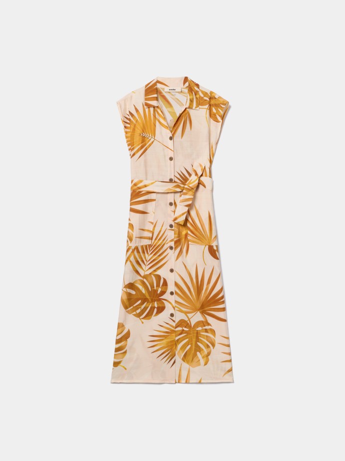 Vestido camiseiro estampado