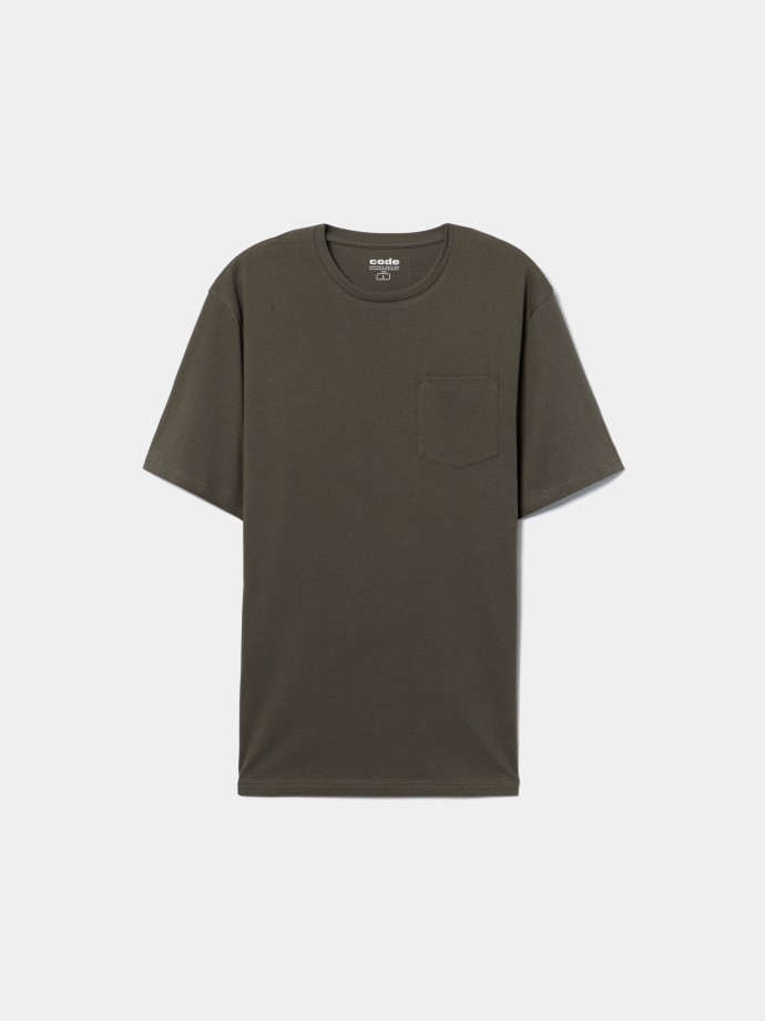 T-shirt b�sica com bolso