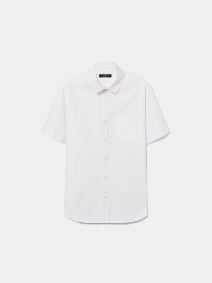 Camisa de manga curta com bolso Camisa de manga curta com bolso