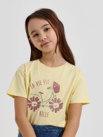 T-shirt estampada em algod�o