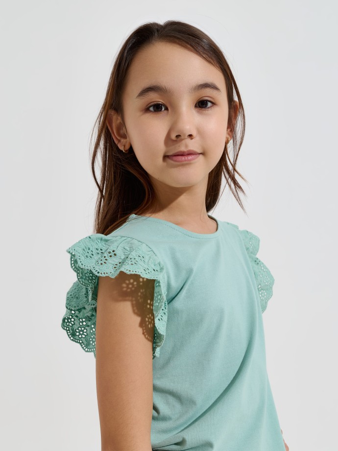 T-shirt com bordado ingl�s
