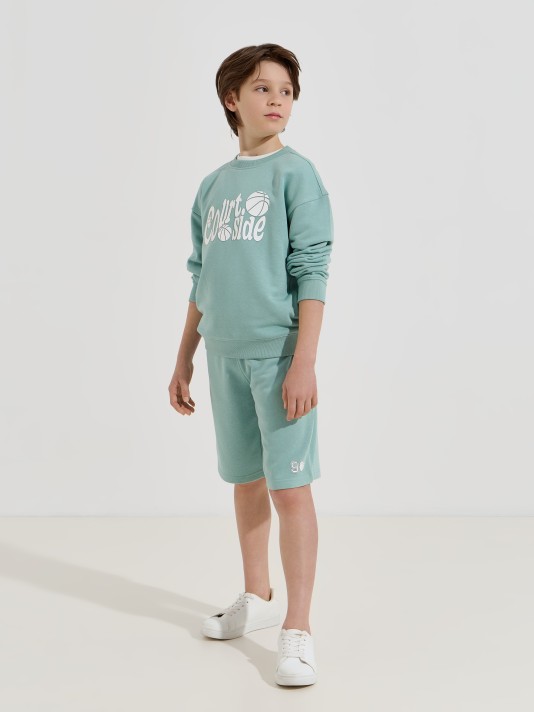 Conjunto de felpa estampado