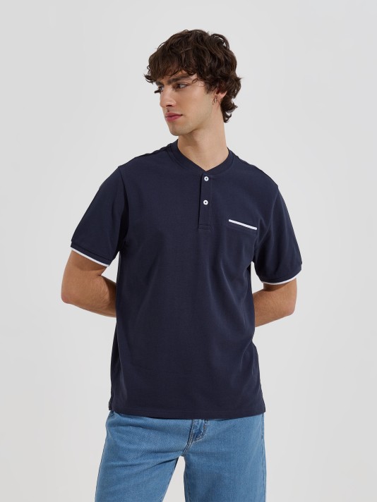 Polo com gola mao