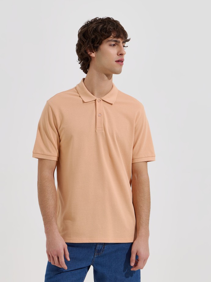 Polo b�sico em malha piquet