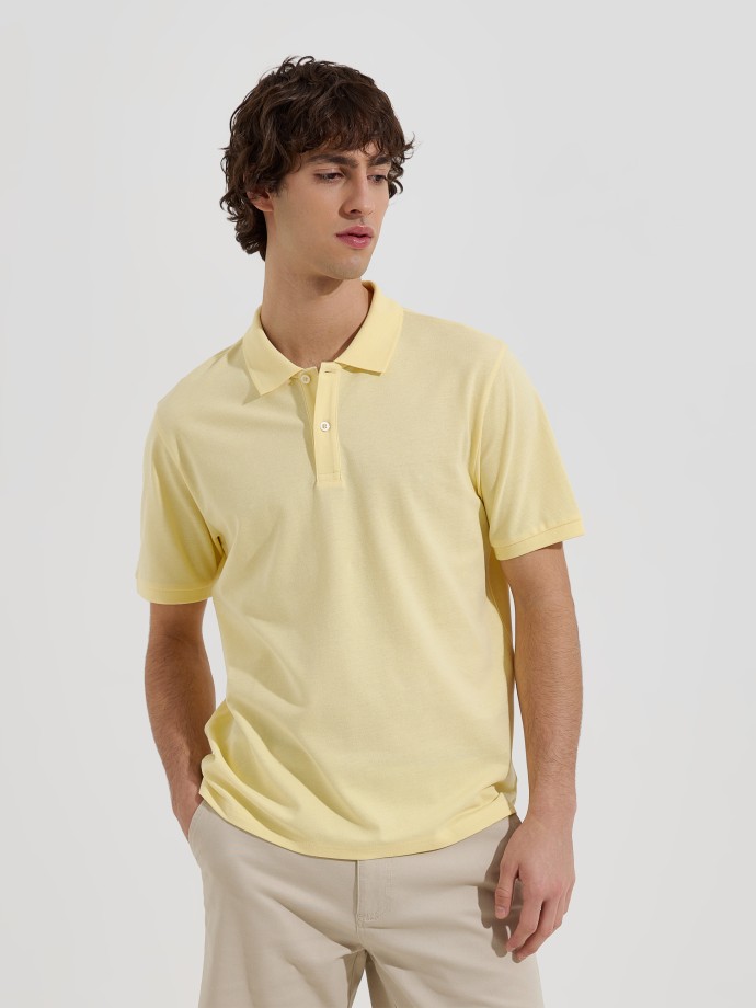Polo b�sico em malha piquet