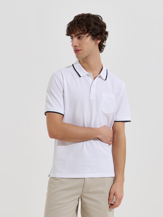 Polo com bolso no peito Polo com bolso no peito