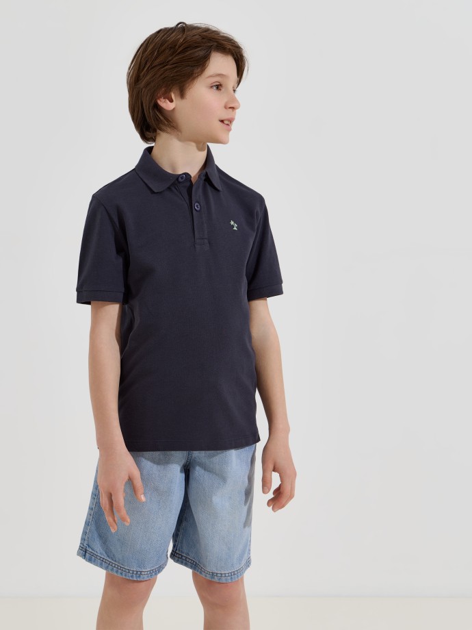 Polo em malha piquet com estampado Polo em malha piquet com estampado