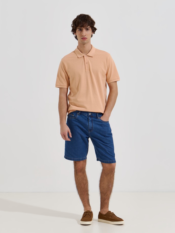 Polo b�sico em malha piquet