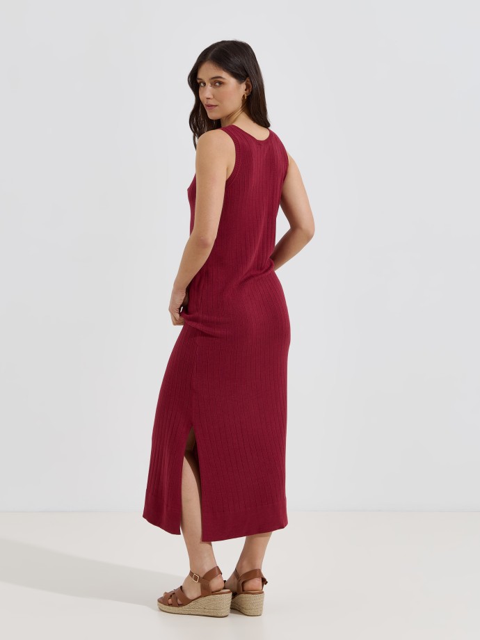 Vestido comprido de malha