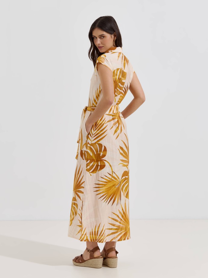 Vestido camiseiro estampado