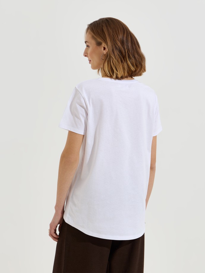 T-shirt com estampado frontal
