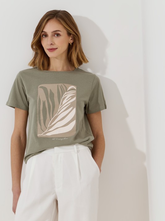 T-shirt com estampado frontal