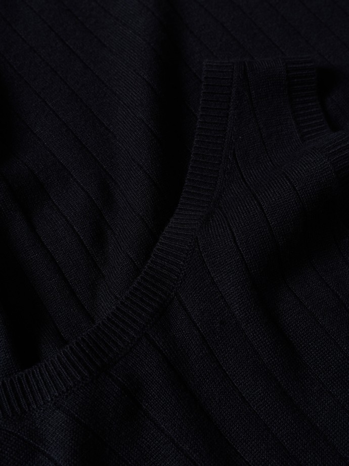 Vestido midi de malha canelada
