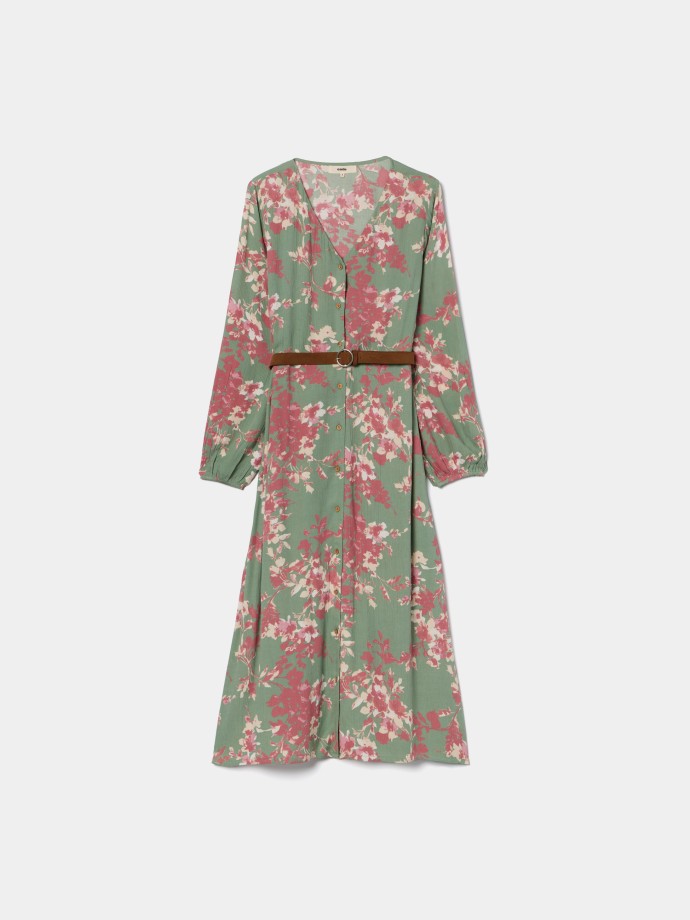 Vestido midi floral