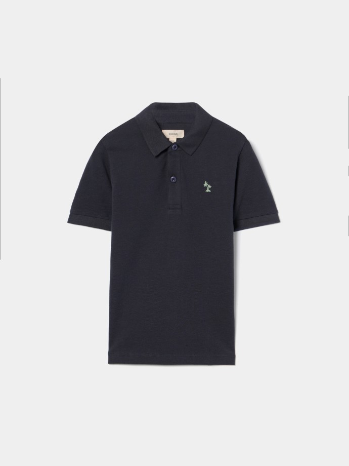 Polo em malha piquet com estampado Polo em malha piquet com estampado