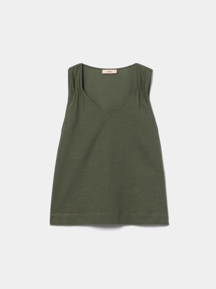 Blusa fluída de alças largas Blusa fluída de alças largas