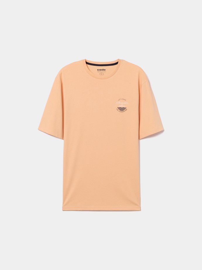 T-shirt com estampado no peito