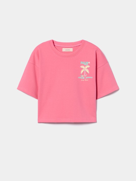 T-shirt cropped estampado tropical T-shirt cropped estampado tropical