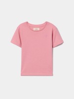 T-shirt com flor estampada