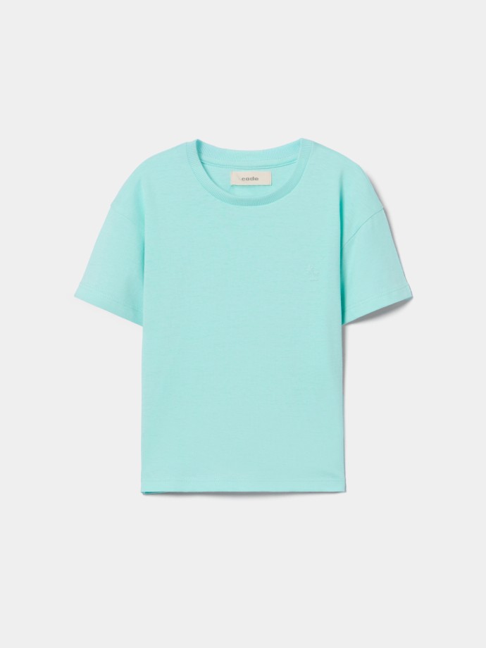 T-shirt com pormenor estampado