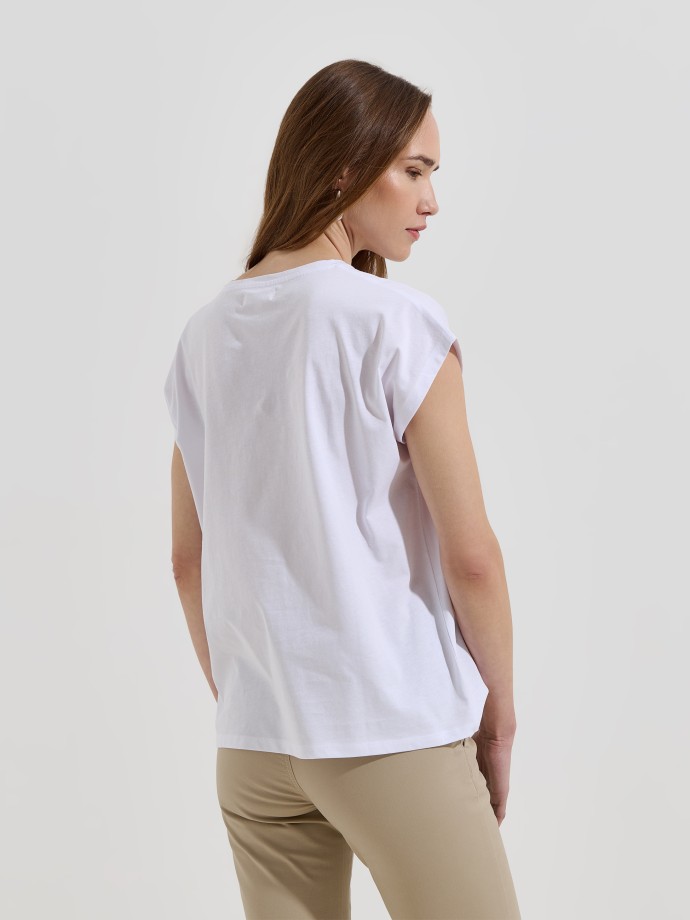 T-shirt com estampado frontal
