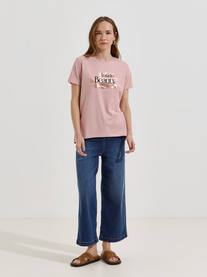 T-shirt com estampado frontal