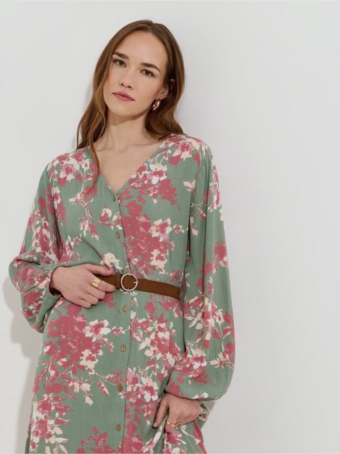 Vestido midi floral