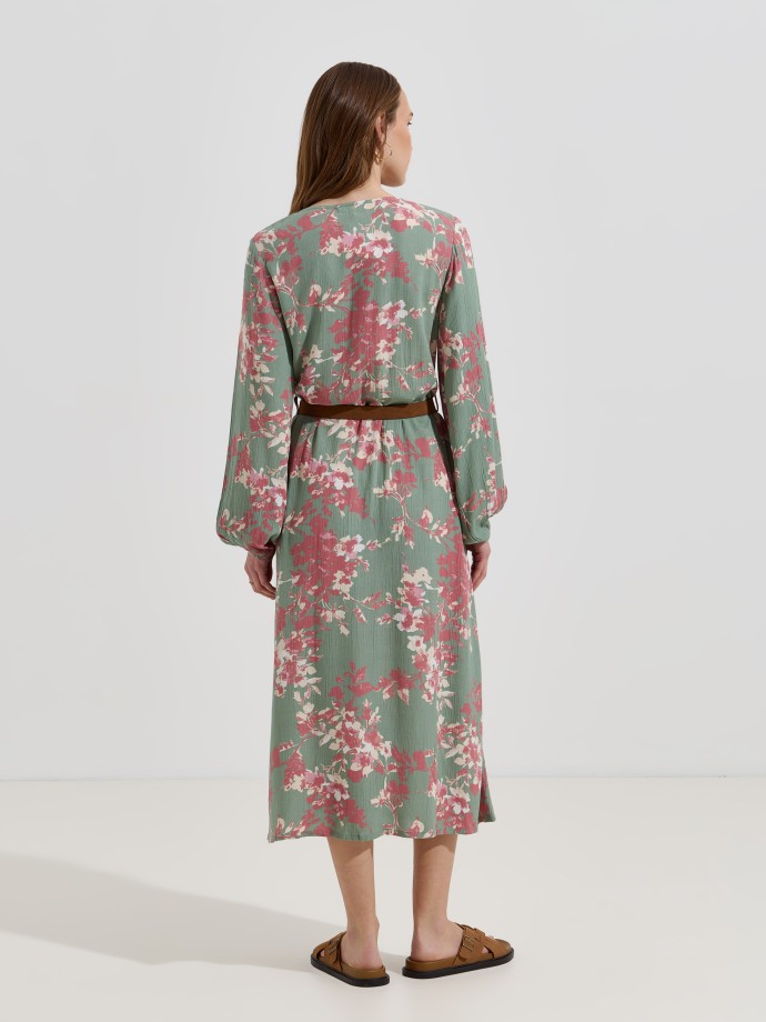 Vestido midi floral