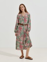 Vestido midi floral
