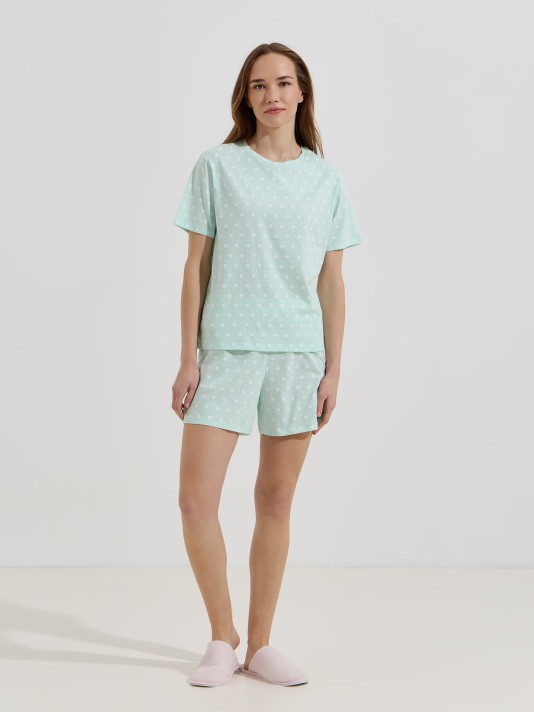Pijama estampado com flores