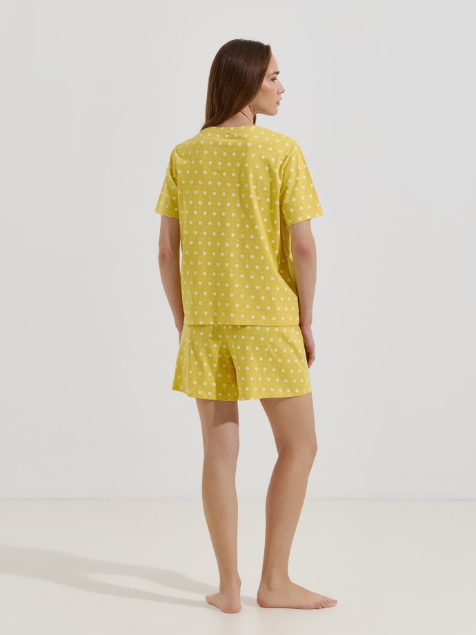 Pijama estampado com flores