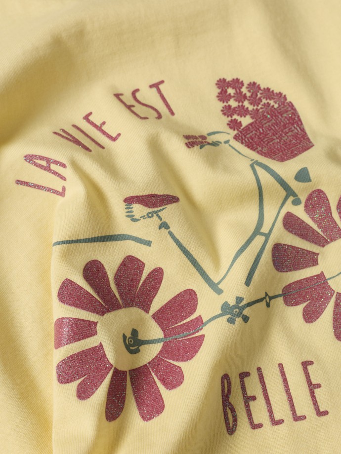 T-shirt estampada em algod�o