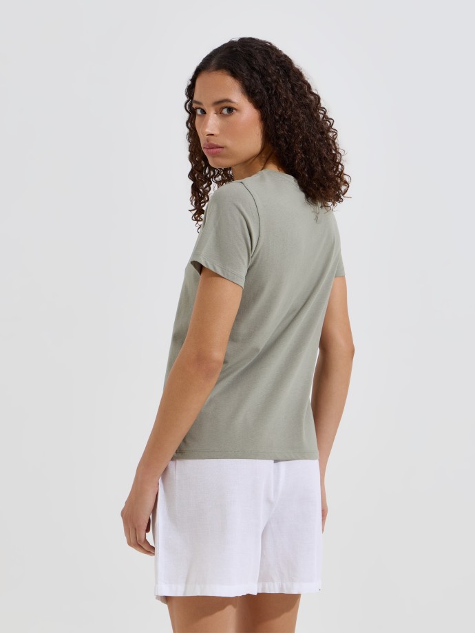 T-shirt com estampado frontal